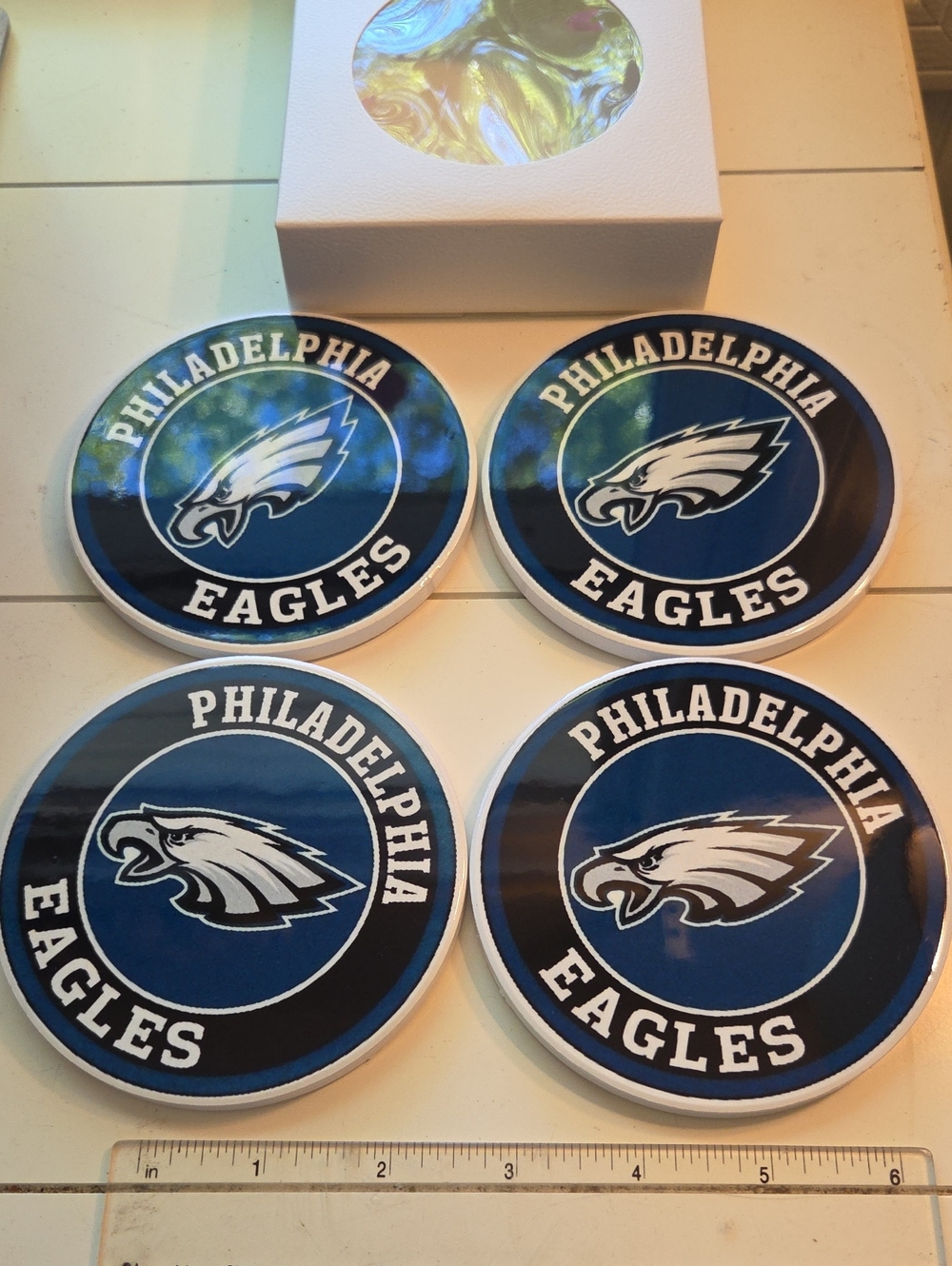 Philadelphia Eagles Round Coasters - Set of 4